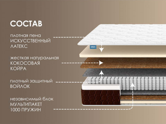 Матрас Димакс Мега дабл по цене от 24 310 ₽ , высота, см 25 2 | Матрасы Димакс
