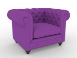 Кресло DreamStudio Генри DreamStudio, высота, см 75, стиль классика, цвет фиолетовый