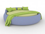 Круглая кровать DreamStudio Бейс DreamStudio, стиль современный, цвет голубой