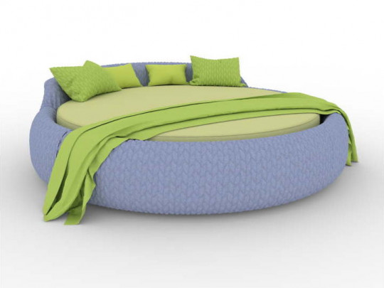 Круглая кровать DreamStudio Бейс DreamStudio, стиль современный, цвет голубой