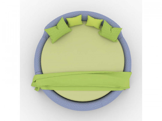 Круглая кровать DreamStudio Бейс по цене от 63 560 ₽ , стиль современный, цвет голубой 4 | Круглые кровати