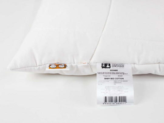 Подушка детская German Grass хлопок Baby Bio Cotton регулируемая на молнии 222460 по цене от 3 500 ₽ , цвет белый 3 | Подушки из бамбука