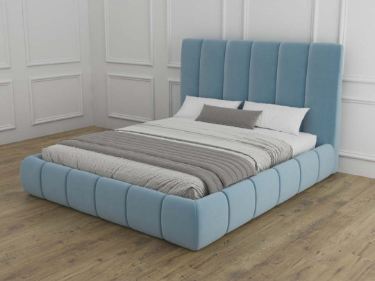 Кровать мягкая Mebelin Градиум Mebelin, стиль современный, цвет голубой