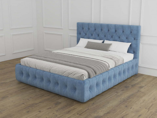 Кровать мягкая Mebelin Элегант Mebelin, стиль современный, цвет синий