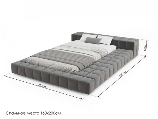 Кровать Mebelin Квадро Плюс (Касандра) по цене от 76 400 ₽ , стиль современный, цвет бежевый 1 | Кровати Mebelin