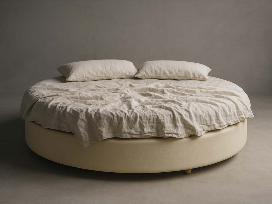 Кровать подиум Mr.Mattress Spring box круглый Mr.Mattress, стиль минимализм, лофт, цвет бежевый