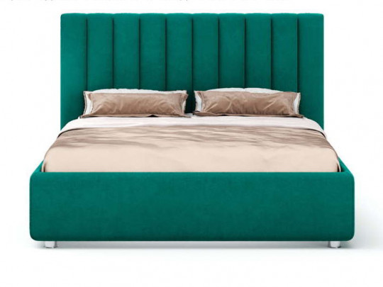 Кровать Nuvola Adriana Изумрудный по цене от 55 305 ₽ , стиль классический, минимализм, цвет зеленый, изумрудный 1 | Кровати Nuvola