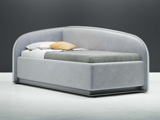 Кровать Nuvola Ameliа Серый Nuvola, стиль современный, минимализм, цвет серый, светло-серый
