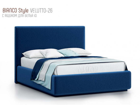 Кровать Nuvola Bianco Style Синий по цене от 33 456 ₽ , стиль современный, минимализм, лофт, цвет синий 2 | Кровати Nuvola