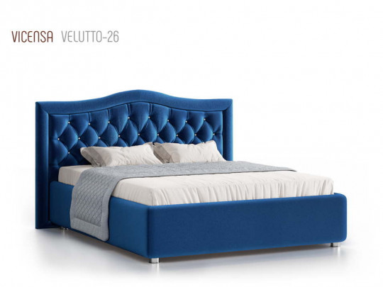 Кровать Nuvola Vicensa Синий по цене от 52 950 ₽ , стиль прованс, цвет синий 4 | Кровати с каретной стяжкой