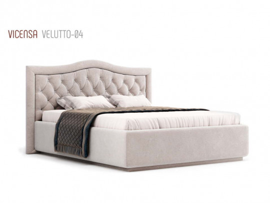 Кровать Nuvola Vicensa Бежевый по цене от 52 950 ₽ , стиль классический, прованс, цвет бежевый 4 | Кровати с каретной стяжкой