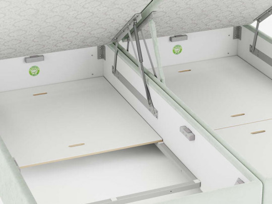 Спальная система Nuvola Letizia с подъемным механизмом по цене от 144 234 ₽ , стиль отельный, классический, королевский, цвет бирюзовый 9 | Кровати с подъемным механизмом