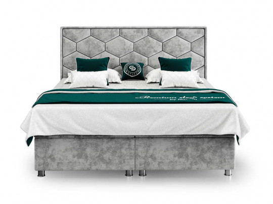 Спальная система Nuvola Domenica по цене от 125 325 ₽ , стиль отельный, классический, королевский, цвет серый, светло-серый 6 | Кровати с мягкой обивкой