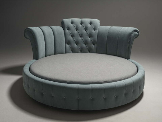 Круглая кровать Sleepart Баронте по цене от 85 000 ₽ , стиль восточный, ампир, барокко, рококо, королевский, цвет бежевый, белый 3 | Круглые кровати