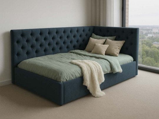 Кровать тахта Бюжо синий по цене от 48 000 ₽ , стиль современный, цвет синий 2 | Кровати
