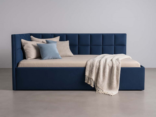 Кровать тахта Паола синий SleepArt, стиль современный, цвет синий