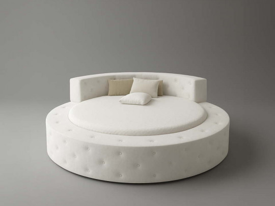Круглая кровать Эмма белый по цене от 67 583 ₽ , стиль современный, японский, цвет белый 1 | Кровати