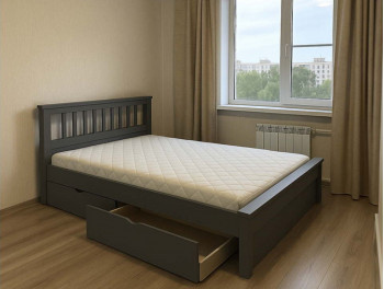 Кровать Агния с ящиками серый Кровать Агния с ящиками серый