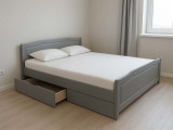 Кровать Ариэль с ящиками серый Relaksan, стиль классический, скандинавский, минимализм, цвет серый