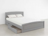 Кровать Ариэль с ящиками серый по цене от 29 067 ₽ , стиль классический, скандинавский, минимализм, цвет серый 1 | Кровати с выкатными ящиками