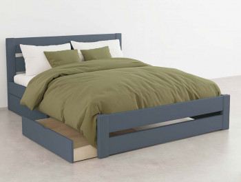 Кровать Бостон с ящиками серый Кровать Бостон с ящиками серый