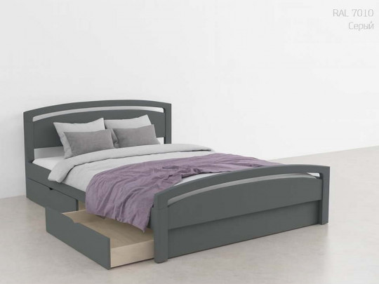 Кровать Регина с ящиками серый по цене от 30 067 ₽ , стиль классический, скандинавский, минимализм, цвет серый 1 | Кровати