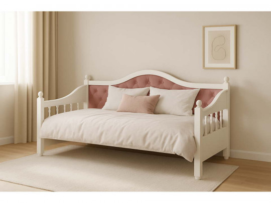 Кровать тахта Вилли по цене от 48 833 ₽ , стиль скандинавский, классический, винтажный, прованс, цвет белый, розовый 1 | Тахты