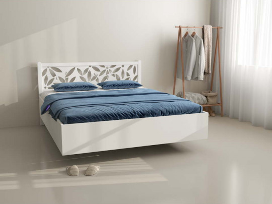 Парящая кровать Элиз с подъемным механизмом белый Relaksan, стиль современный, цвет белый