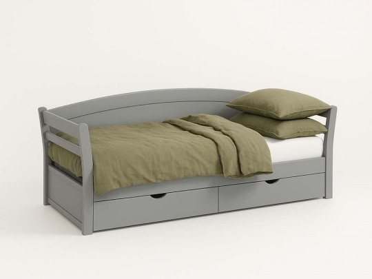 Кровать тахта диван Комфорт 2 с ящиками Relaksan, стиль скандинавский, классический, цвет серый