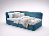 Кровать тахта Доусон синий SleepArt, стиль современный, минимализм, цвет синий, голубой