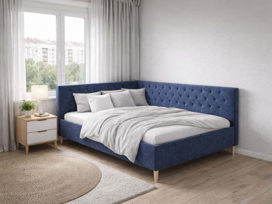 Кровать тахта Хиггинс синий по цене от 45 000 ₽ , стиль современный, скандинавский, цвет синий 2 | Кровати