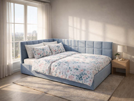 Кровать тахта Паола с подьемным механизмом синий по цене от 51 600 ₽ , стиль лофт, цвет синий, голубой 3 | Кровати