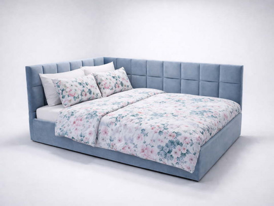 Кровать тахта Паола с подьемным механизмом синий SleepArt, стиль лофт, цвет синий, голубой