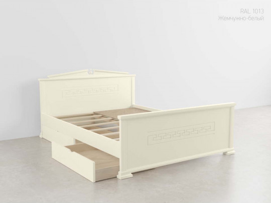 Кровать Авизия с ящиками по цене от 35 567 ₽ , стиль классический, скандинавский, цвет серый, светло-серый 2 | Кровати с выкатными ящиками