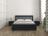 Кровать Агния с ящиками по цене от 31 900 ₽ , стиль классический, скандинавский, винтажный, прованс, цвет черный, венге 1 | Кровати с выкатными ящиками