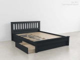 Кровать Агния с ящиками по цене от 31 900 ₽ , стиль классический, скандинавский, винтажный, прованс, цвет черный, венге 3 | Кровати с выкатными ящиками