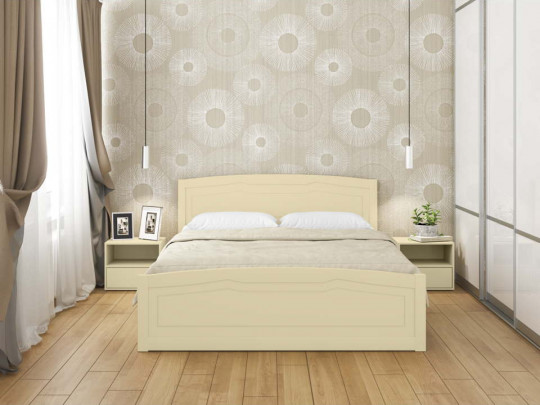 Кровать Ариэль с ящиками по цене от 29 067 ₽ , стиль классический, скандинавский, цвет бежевый, молочный 1 | Кровати с выкатными ящиками