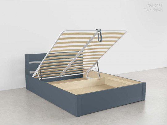 Кровать Бостон с подъемным механизмом по цене от 36 167 ₽ , стиль классический, скандинавский, цвет серый, темно-серый 3 | Кровати с подъемным механизмом