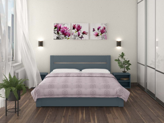 Кровать Бостон с подъемным механизмом по цене от 36 167 ₽ , стиль классический, скандинавский, цвет серый, темно-серый 2 | Кровати с подъемным механизмом