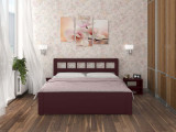 Кровать Икея с подъемным механизмом Relaksan, стиль минимализм, скандинавский, цвет красный, бордовый