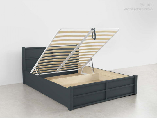 Кровать в японском стиле Сето с подъемным механизмом по цене от 41 867 ₽ , стиль современный, японский, минимализм, цвет красный, бордовый 3 | Кровати с подъемным механизмом