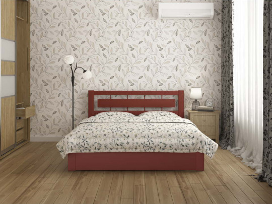 Кровать Соло с подъемным механизмом Relaksan, стиль кантри, скандинавский, цвет красный, бордовый