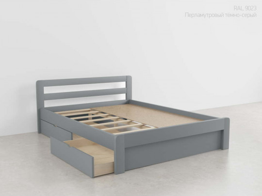 Кровать Карина с ящиками по цене от 26 234 ₽ , стиль классический, скандинавский, минимализм, цвет серый, светло-серый 4 | Кровати с выкатными ящиками