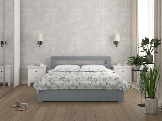 Кровать Карина с ящиками по цене от 26 234 ₽ , стиль классический, скандинавский, минимализм, цвет серый, светло-серый 3 | Кровати с выкатными ящиками