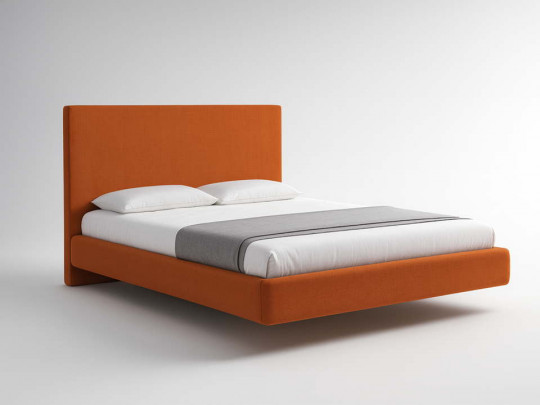 Парящая кровать мягкая Альба Relaksan, стиль современный, цвет оранжевый