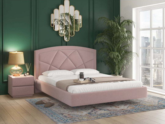 Парящая кровать мягкая Астра Relaksan, стиль современный, цвет розовый