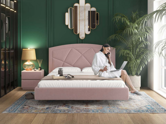 Парящая кровать мягкая Астра по цене от 45 834 ₽ , стиль современный, цвет розовый 1 | Парящие кровати