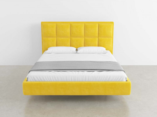 Парящая кровать мягкая Коста по цене от 42 500 ₽ , стиль современный, цвет желтый 2 | Парящие кровати
