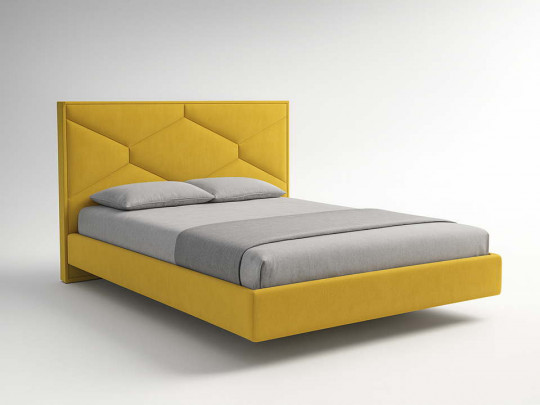 Парящая кровать мягкая Франк Relaksan, стиль современный, цвет желтый