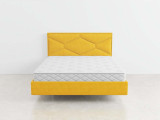 Парящая кровать мягкая Франк по цене от 42 500 ₽ , стиль современный, цвет желтый 2 | Парящие кровати